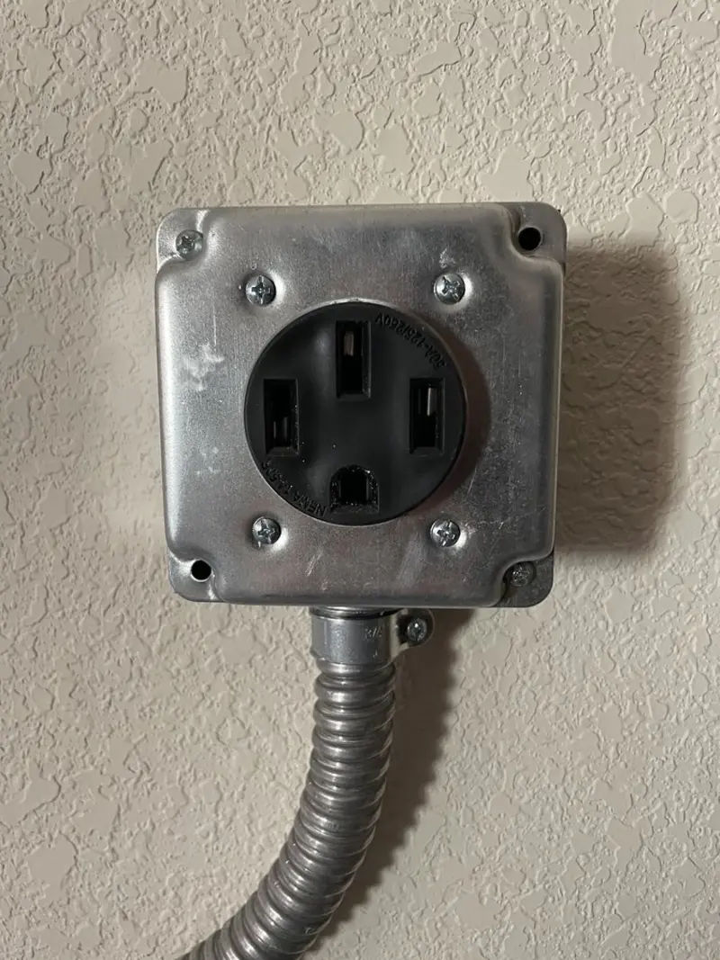 NEMA 14-50 outlet installed for Electrical Panel Upgrade in Gary